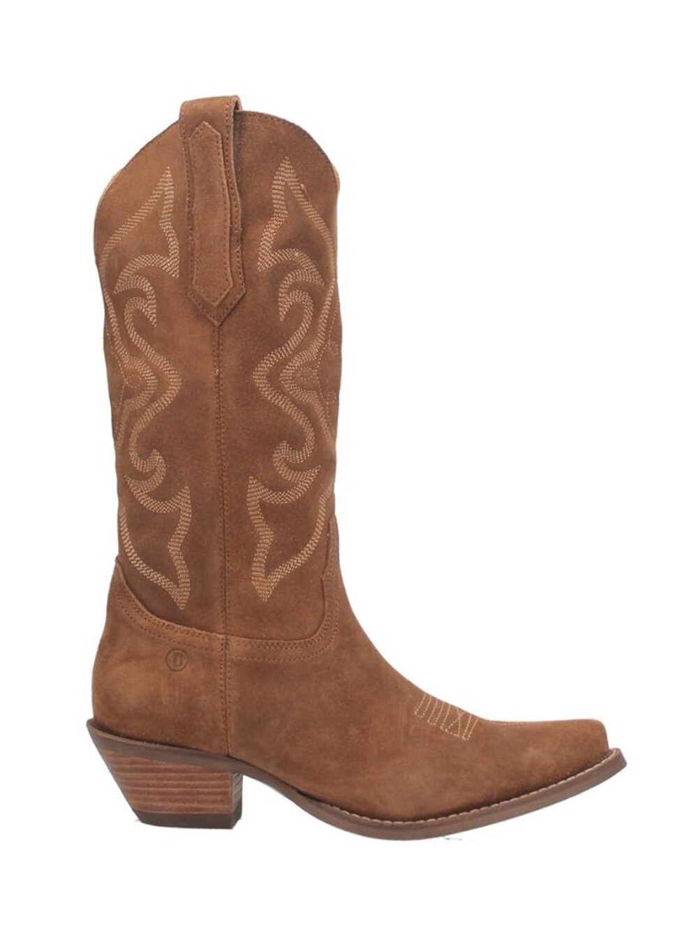 Womens Out West Embroidered Snip Toe Casual Boots Mid Calf Mid Heel 2-3"